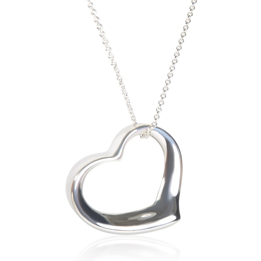 Tiffany & Co. Sterling Silver Elsa Peretti Extra Large Open Heart Pendant